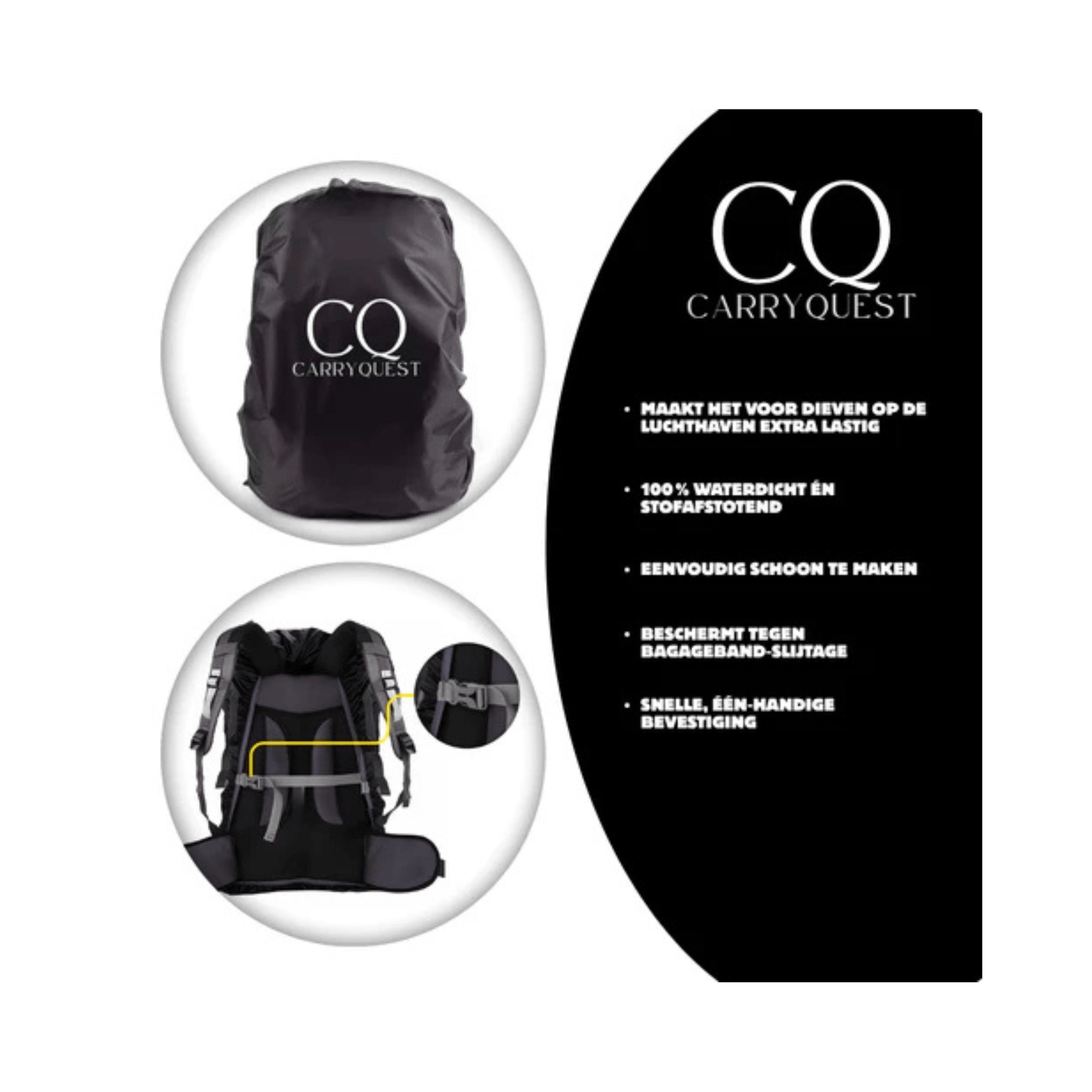 CarryQuest® - Vacuum Rugzak Pro1 - Inclusief Pomp - Donker Grijs