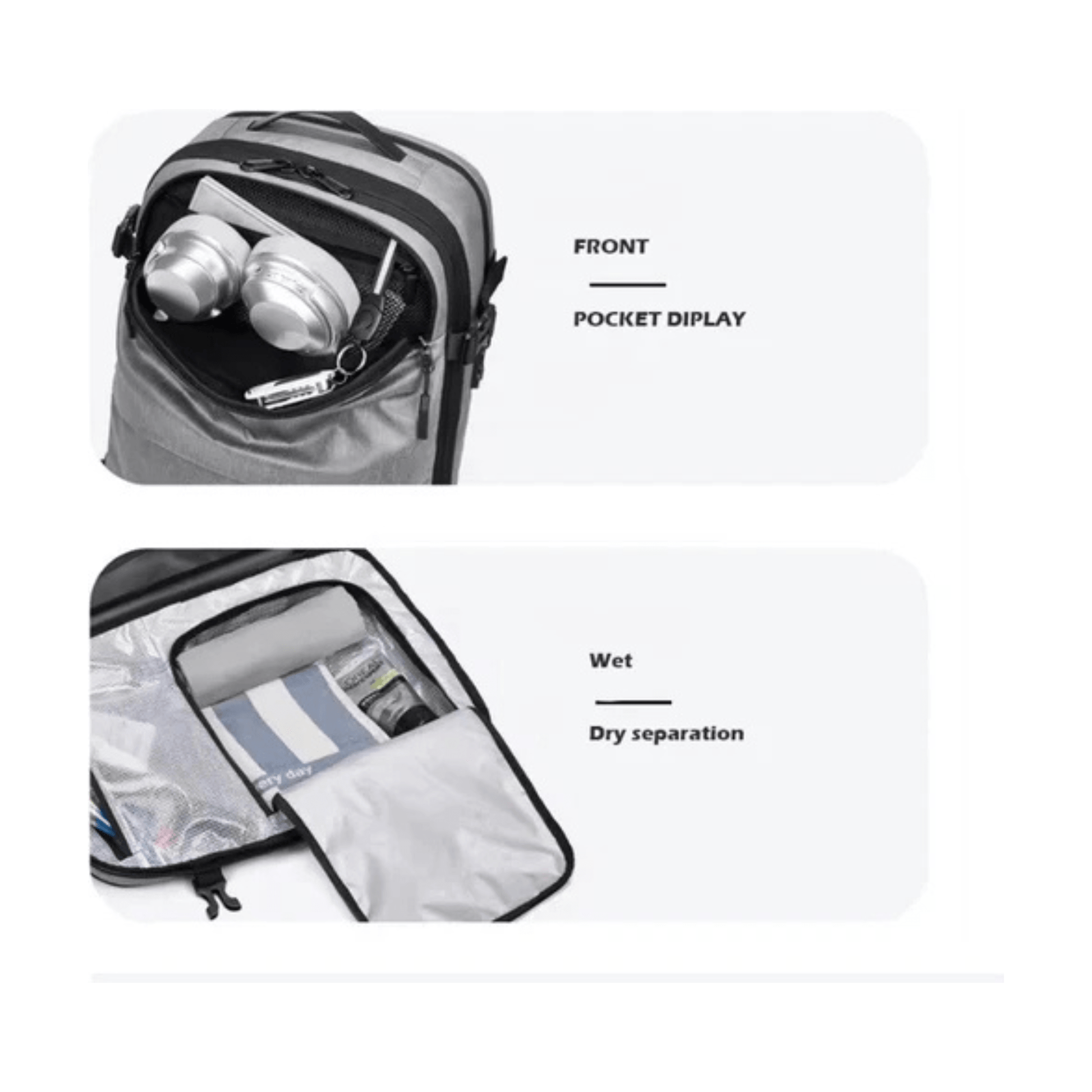 CarryQuest® - Vacuum Rugzak Pro1 - Inclusief Pomp - Donker Grijs