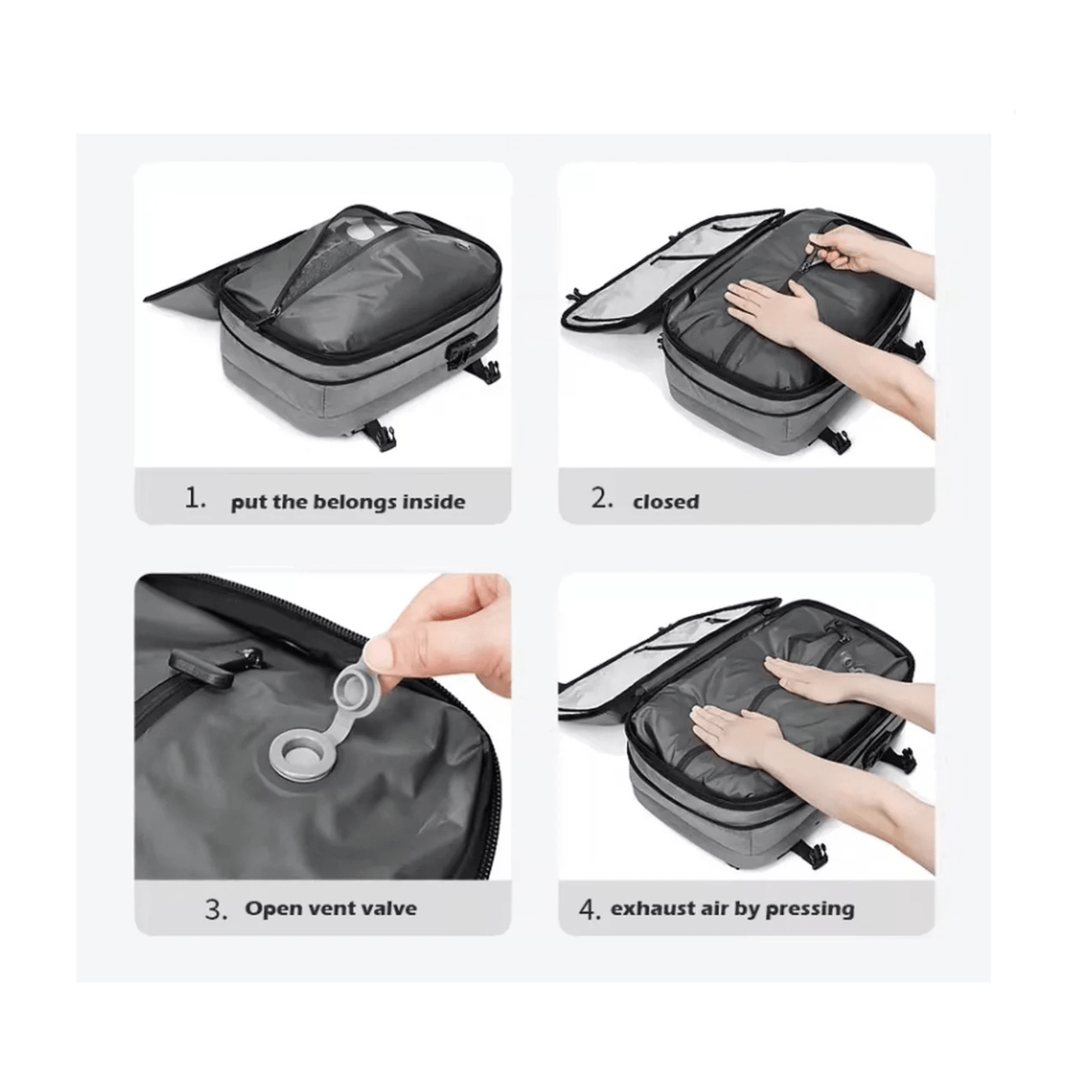 CarryQuest® - Vacuum Rugzak Pro1 - Donker grijs