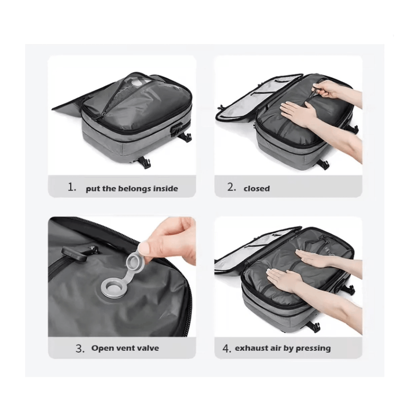 CarryQuest® - Vacuum Rugzak Pro1 - Grijs