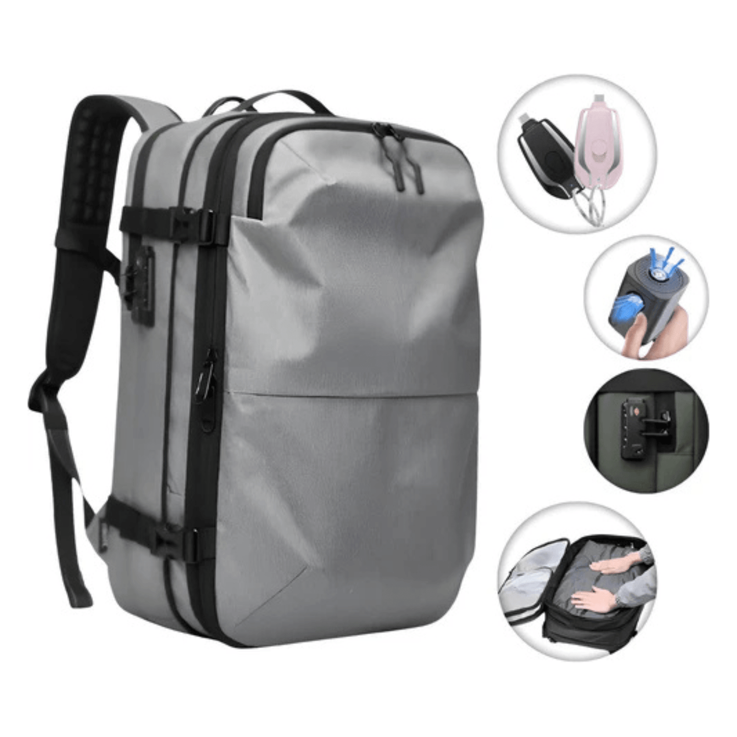 CarryQuest® - Vacuum Rugzak Pro1 - Grijs