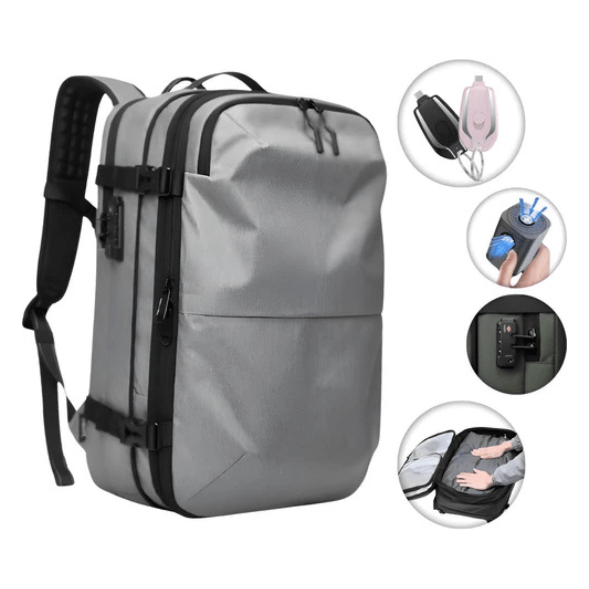 CarryQuest® - Vacuum Rugzak Pro1 - Grijs