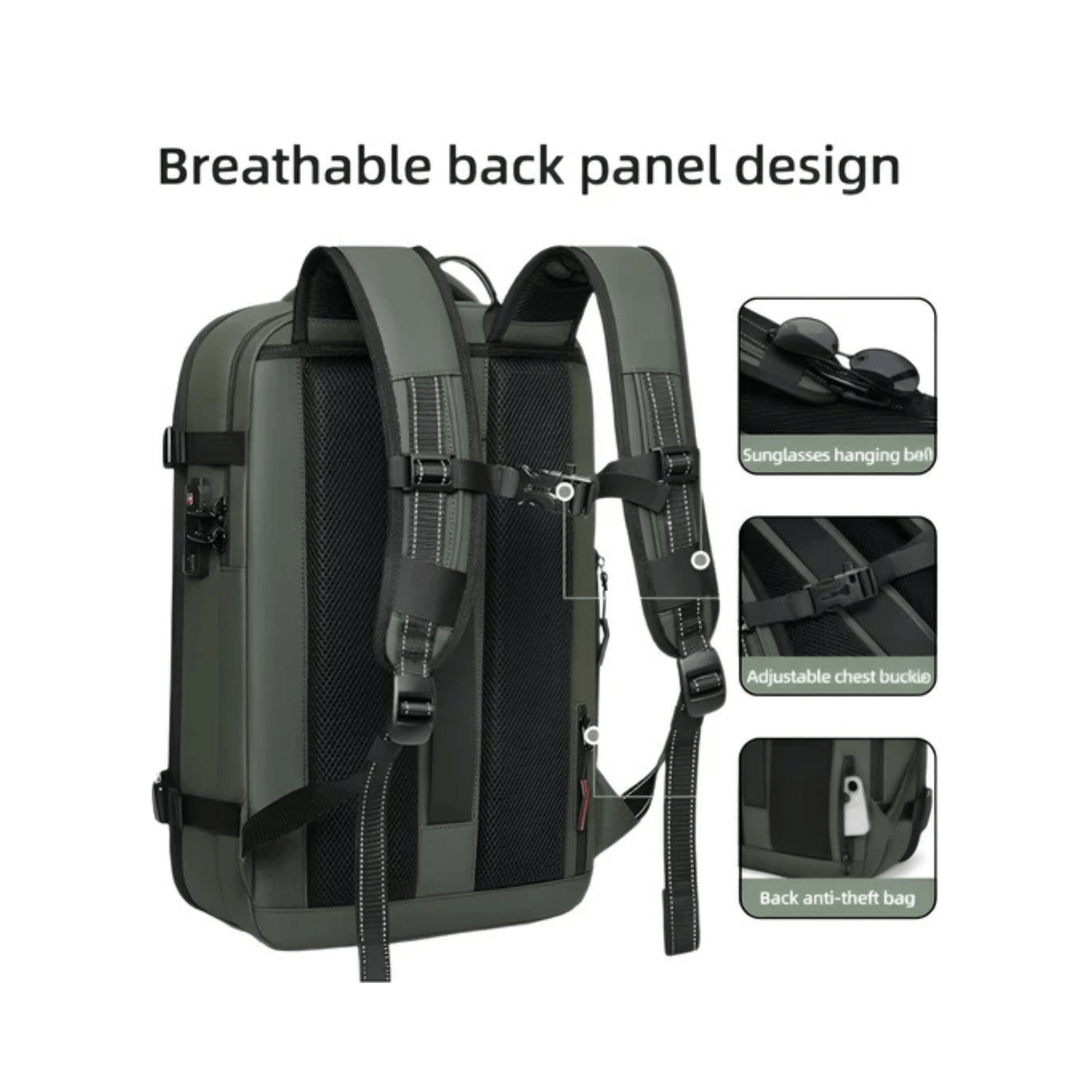 CarryQuest® - Vacuum Rugzak Pro1 - Inclusief Pomp - Groen