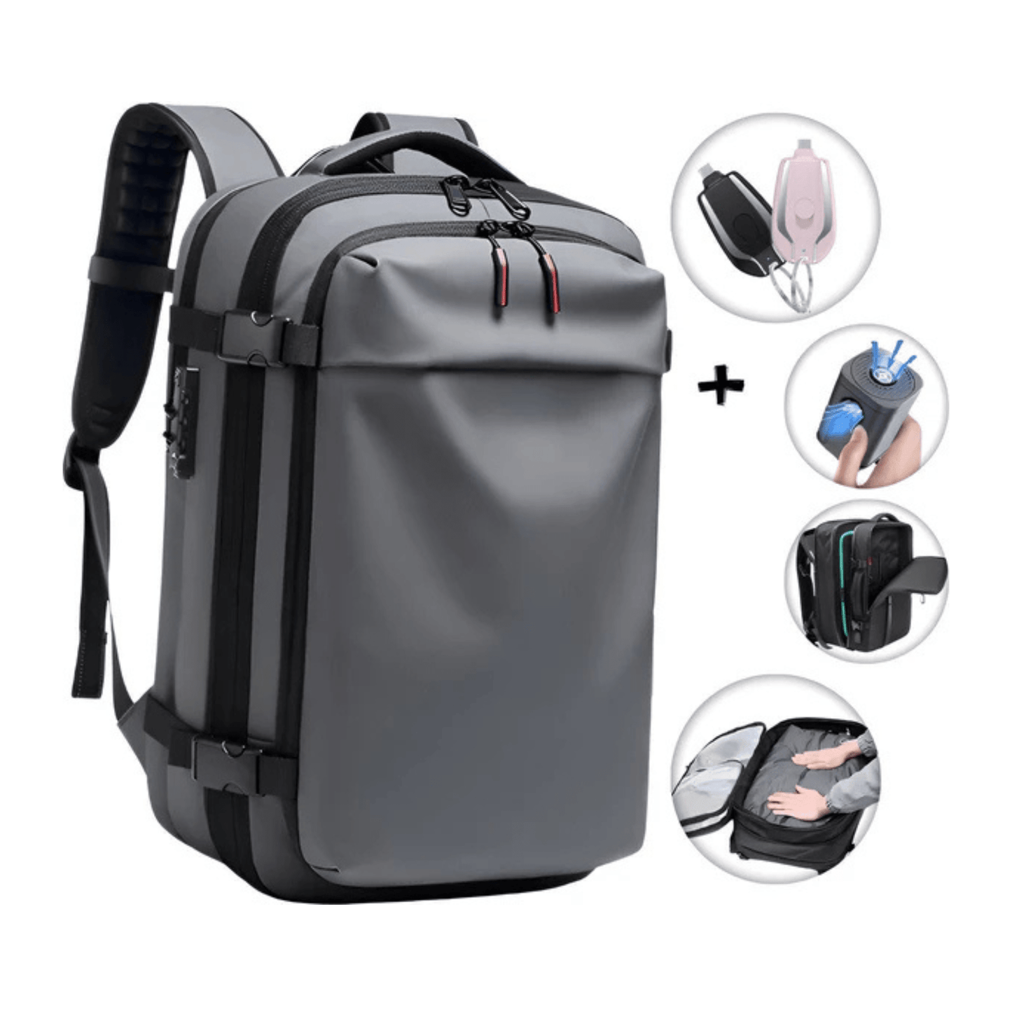 CarryQuest® - Vacuum Rugzak Pro2 - Inclusief Pomp - GrijsCarryQuestsimple