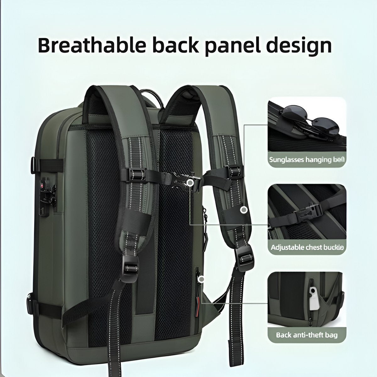 CarryQuest® - Vacuum Rugzak Pro2 - Inclusief Pomp - Groen