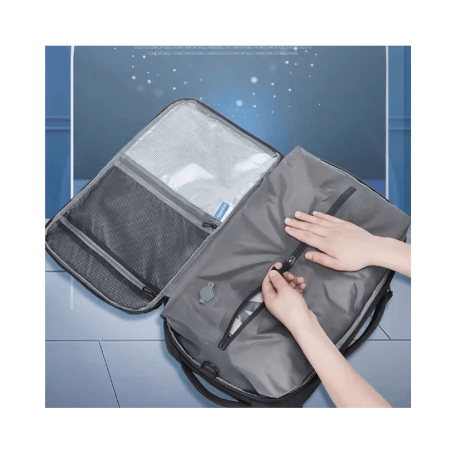 CarryQuest® - Vacuum Rugzak RZ/TX - Incl. Pomp - Zwart