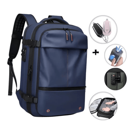 CarryQuest® - Vacuum Rugzak Zen - Incl. Pomp - Blauw