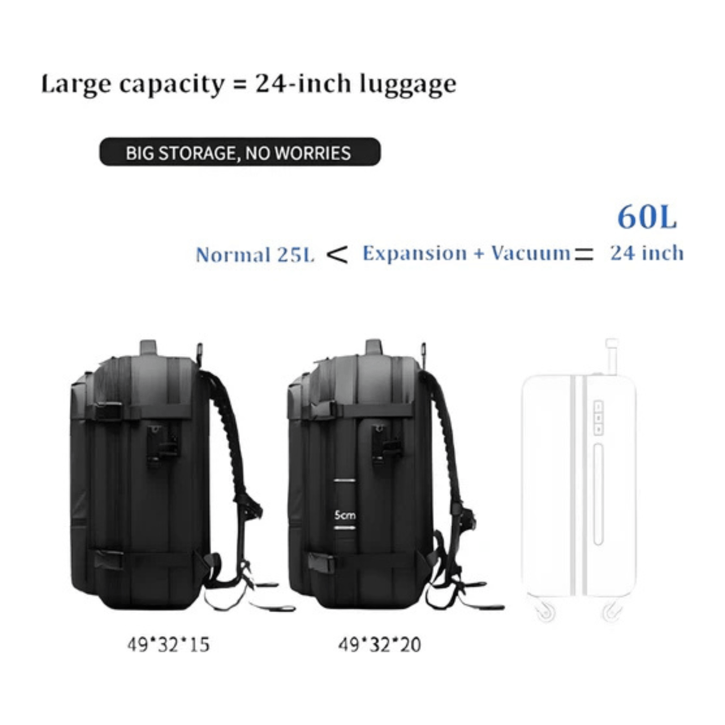CarryQuest® - Vacuum Rugzak Zen - Incl. Pomp - GrijsCarryQuestsimple