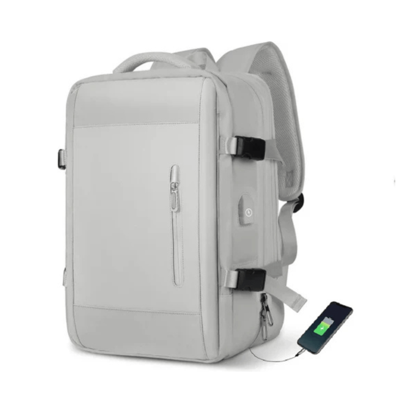 CarryQuest® - Veelzijdige en stijlvolle unisex reis - /weekendtas rugzak - USB - uitgang - 17 inch laptopvak - GrijsCarryQuestsimple