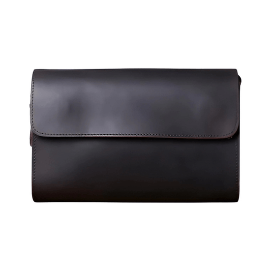 CarryQuest® - Vintage Heren Clutch - Telefoon Tas - Zwart