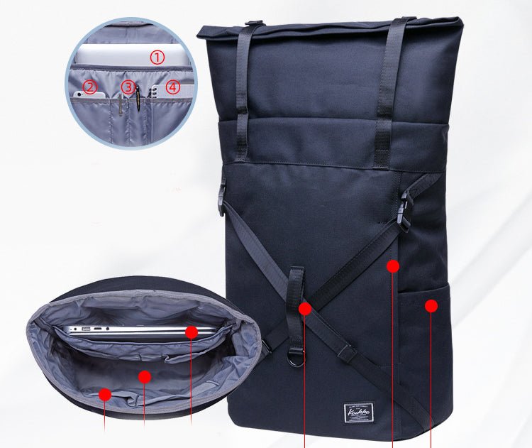CarryQuest® Vrouwen Waterdichte Rugzak – Lichtgewicht 20L – Laptopvak tot 14 inch - Reis - /WeekendtasCarryQuest®Reis - /Weekendtas03