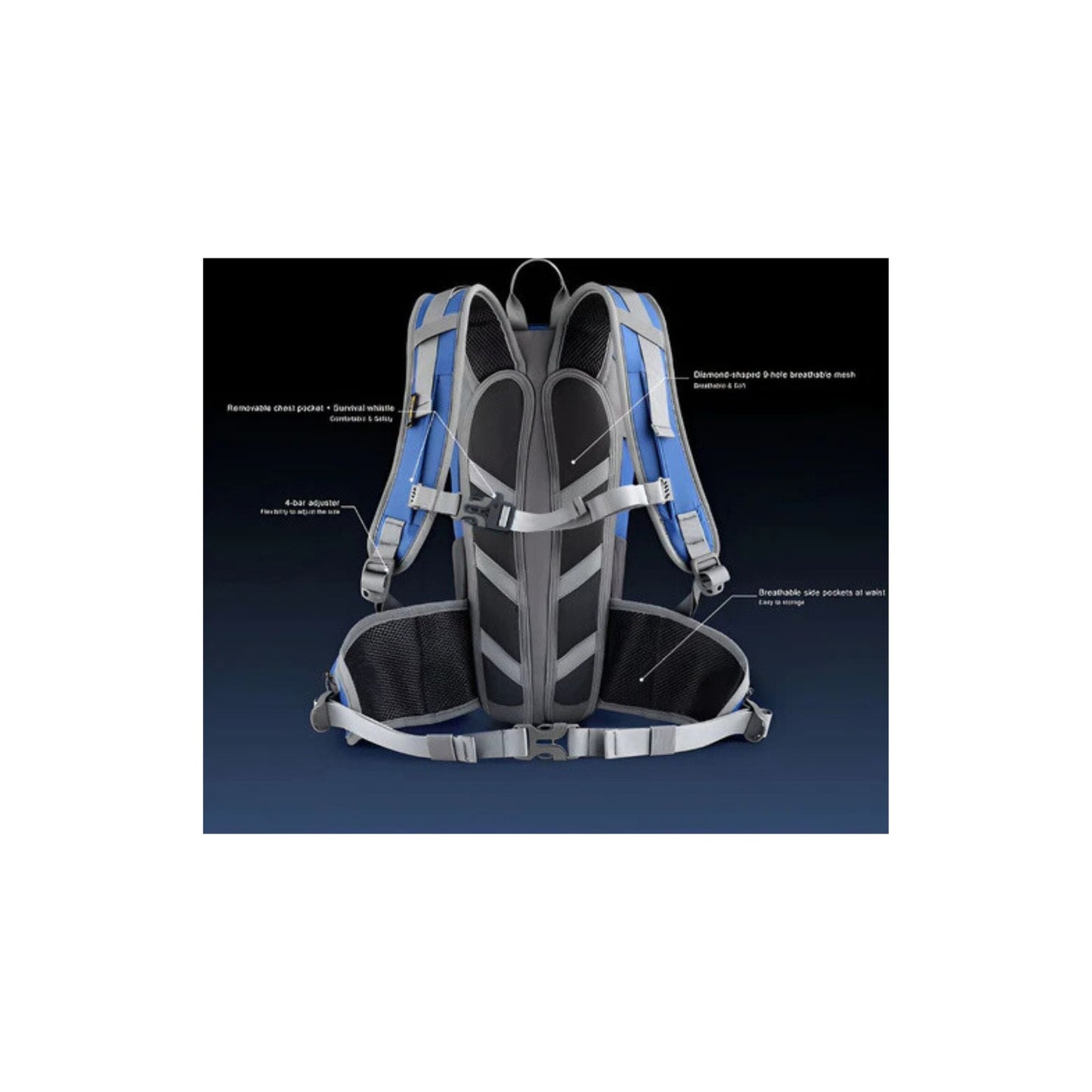 CarryQuest® - Wandel Rugzak 12L - Waterdicht - Backpack Fietsen - Waterzak - BlauwCarryQuestsimple