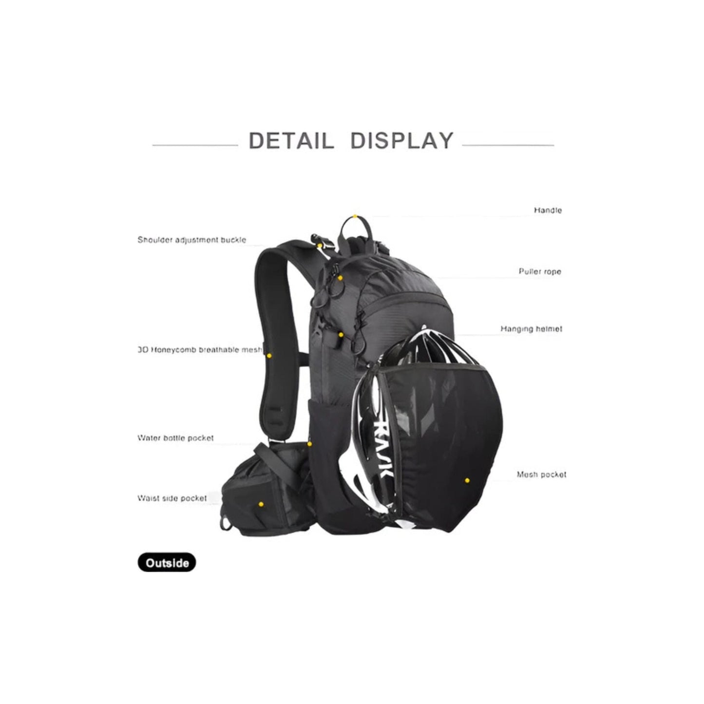 CarryQuest® - Wandel Rugzak 12L - Waterdicht - Backpack Fietsen - Waterzak - ZwartCarryQuestsimple