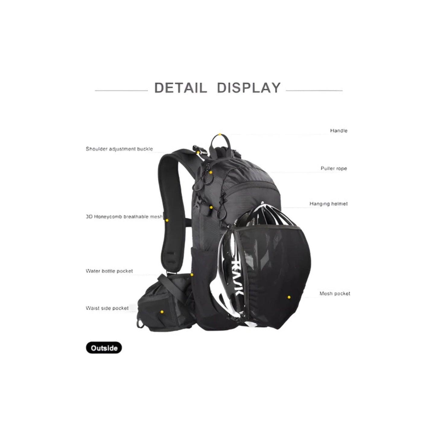 CarryQuest® - Wandel Rugzak 12L - Waterdicht - Backpack Fietsen - Waterzak - ZwartCarryQuestsimple