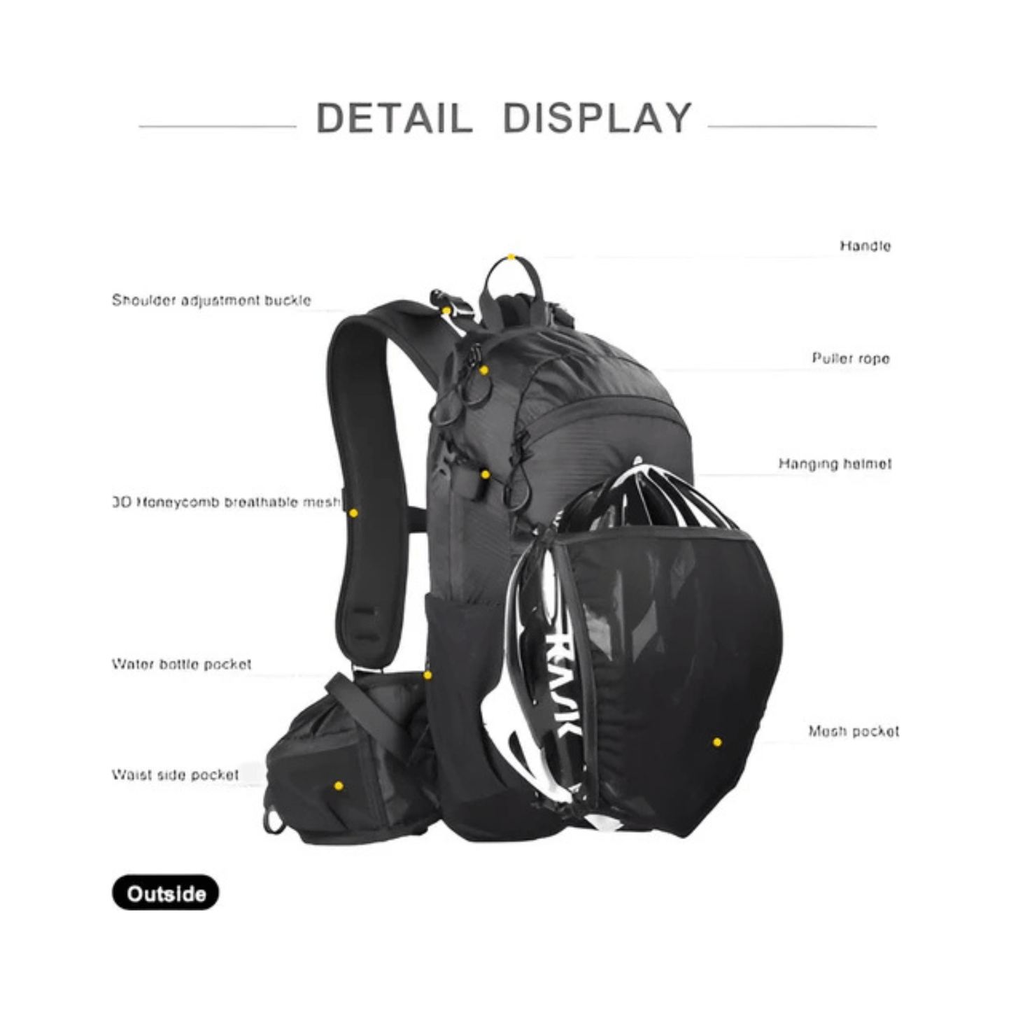 CarryQuest® - Wandel Rugzak 12L - Waterdicht - Backpack Fietsen - Waterzak - ZwartCarryQuestsimple