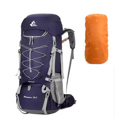CarryQuest® - wandelrugzak - 75L Camping - Hiking Rugzak – Waterbestendig - Lichtgewicht - Paars