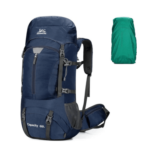 CarryQuest® - Wandelrugzak - Rugzakken - 60L - Waterdicht - Outdoor - Wandelen - Donker Blauw