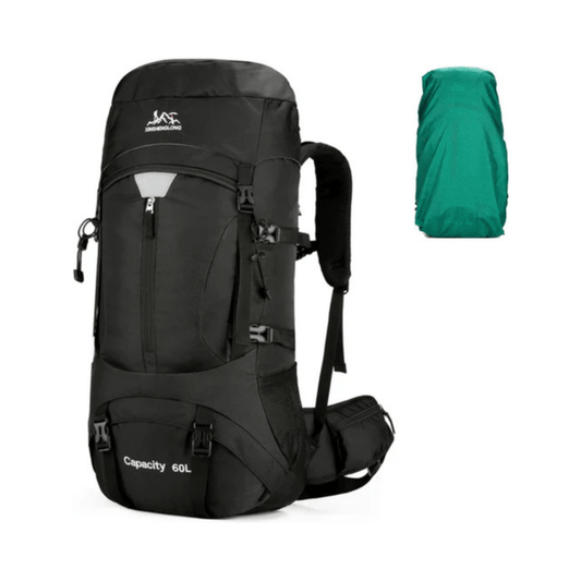 CarryQuest® - Wandelrugzak - Rugzakken - 60L - Waterdicht - Outdoor - Wandelen - Zwart