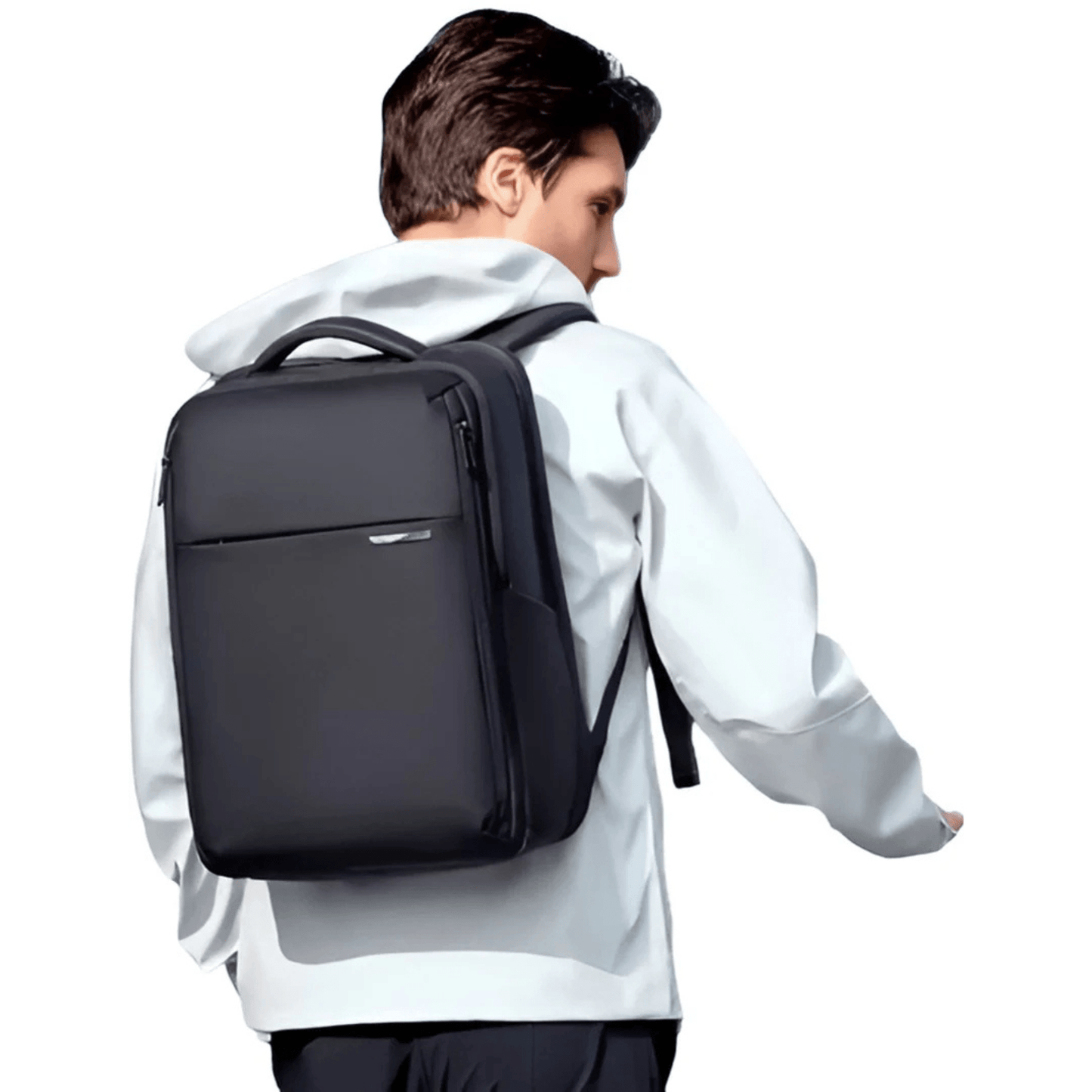 CarryQuest® - Waterafstotend + Laptopvak 15,6" - Schoolrugzak - Boekentassen - Zwart