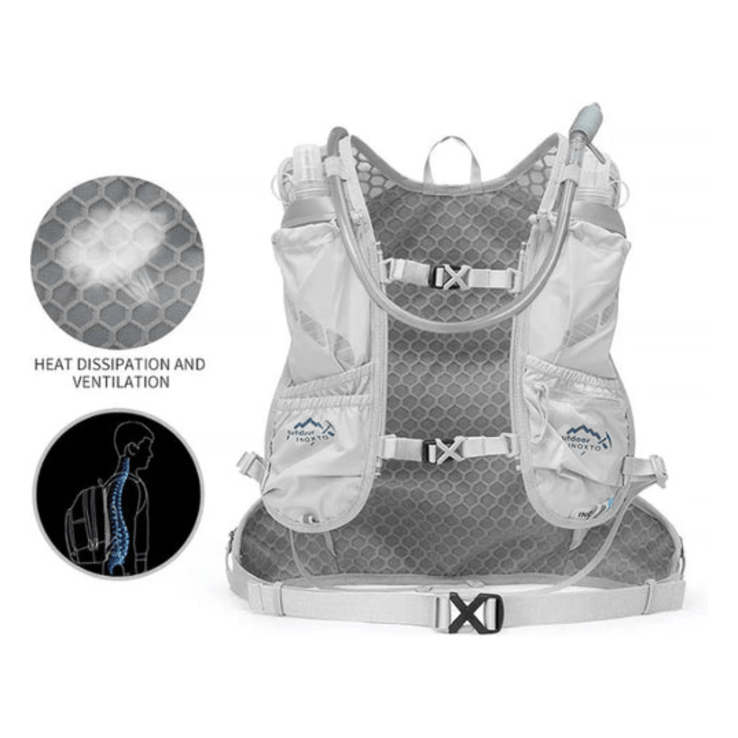 CarryQuest® - Waterdichte - Fietsrugzak - 10 Liter - Waterzak - Backpacks - Sport - Wandelen - WitCarryQuestsimple