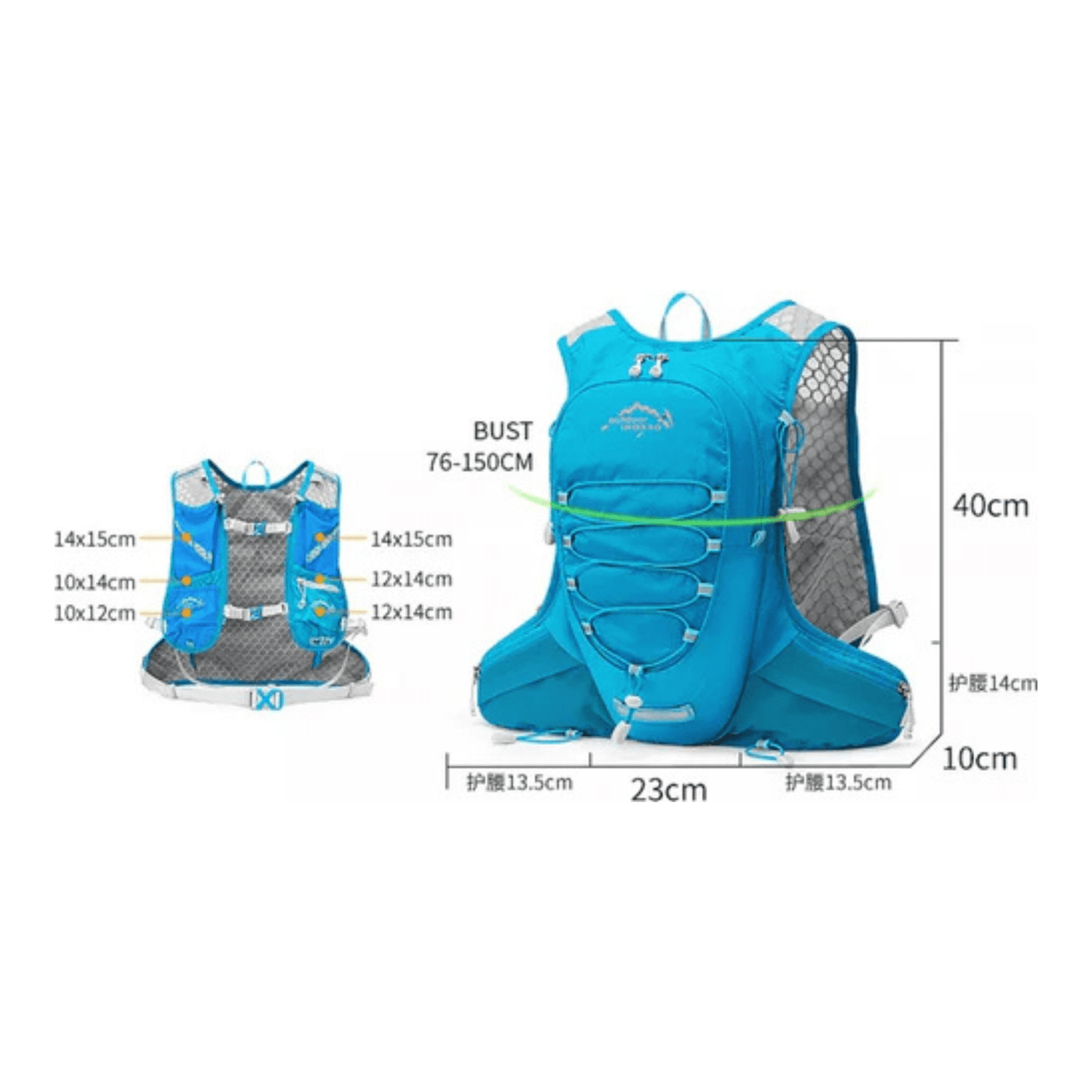 CarryQuest® - Waterdichte - Fietsrugzak - 10 Liter - Waterzak - Backpacks - Sport - Wandelen - WitCarryQuestsimple