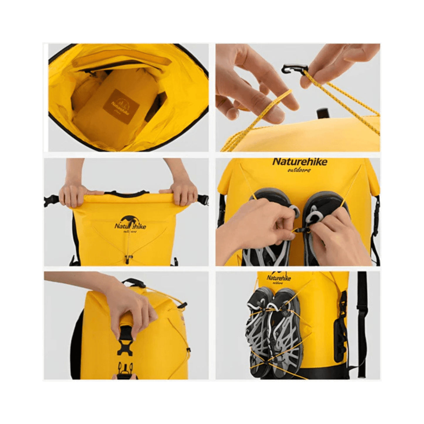 CarryQuest® - Waterdichte Rugzak - 20L - Bergbeklimmen - Grote Capaciteit Tactische Droge Tas - Kamperen - Trekkoord - Lichtgewicht - 420D Nylon - TPU Coating - Geel - Backpack...CarryQuestsimple