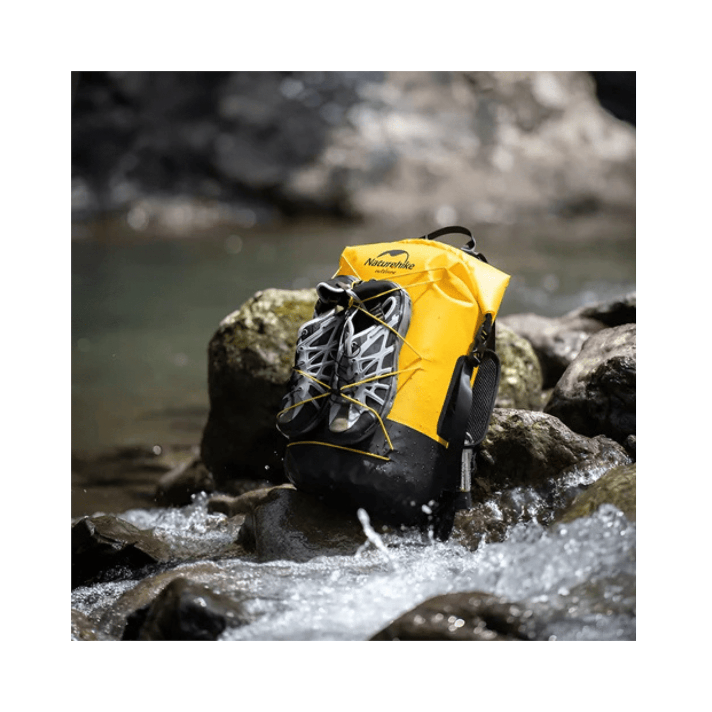 CarryQuest® - Waterdichte Rugzak - 20L - Bergbeklimmen - Grote Capaciteit Tactische Droge Tas - Kamperen - Trekkoord - Lichtgewicht - 420D Nylon - TPU Coating - Geel - Backpack...CarryQuestsimple