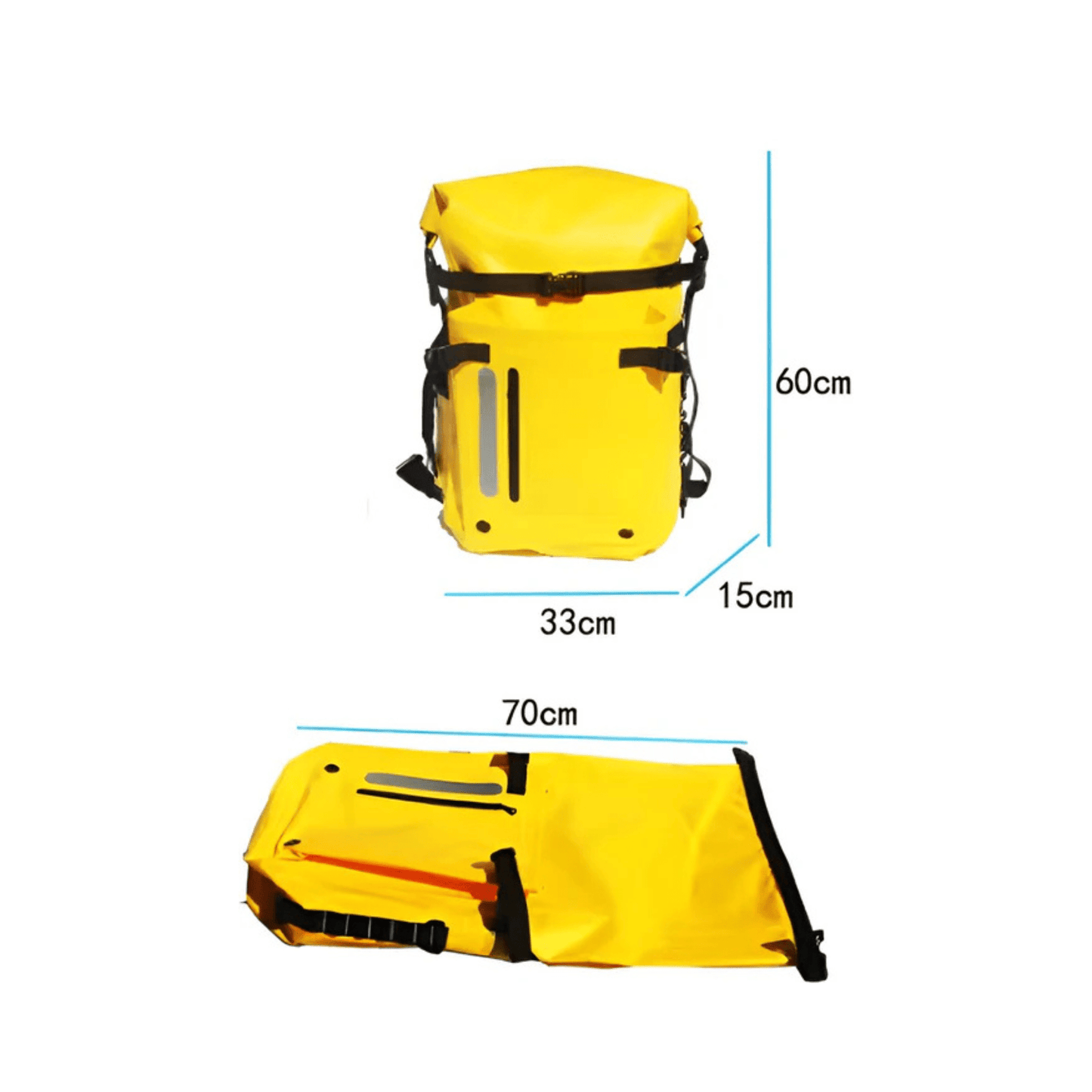 CarryQuest® - Waterdichte Rugzak - 30L Dry Bag voor Duikuitrusting - Unisex - 500D PVC - ZwartCarryQuestsimple