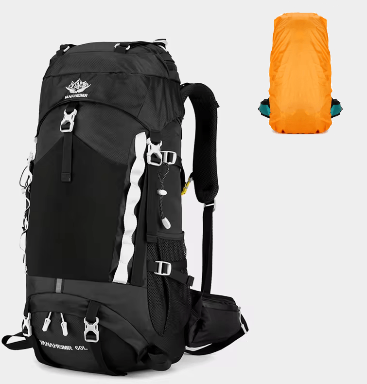 CarryQuest® - Waterdichte Rugzak 60L – Nylon – ZwartCarryQuestWandel Rugzak60L