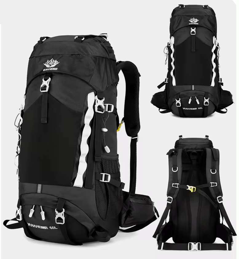 CarryQuest® - Waterdichte Rugzak 60L – Nylon – ZwartCarryQuestWandel Rugzak60L