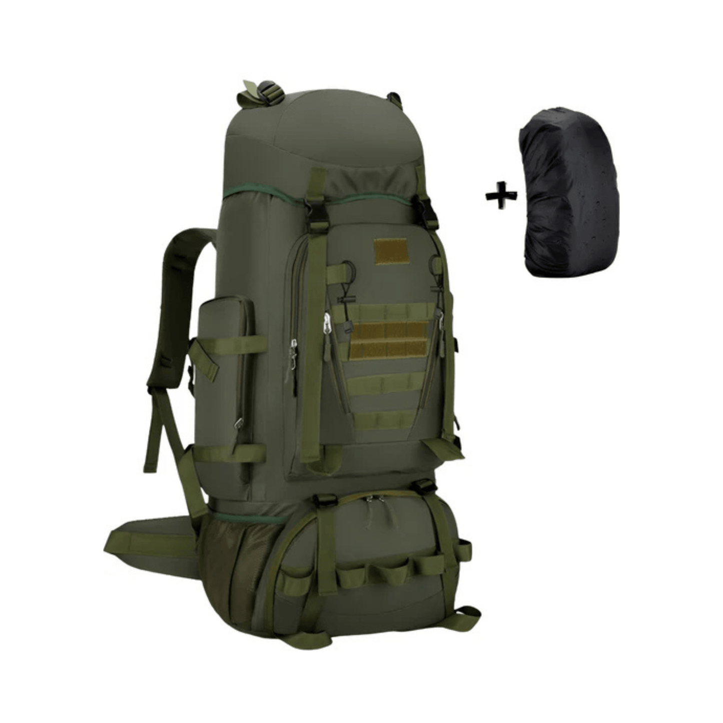 CarryQuest® - Waterdichte - Wandelen - Camping - Rugzak - Heren - 90 Liter - GroenCarryQuestsimple