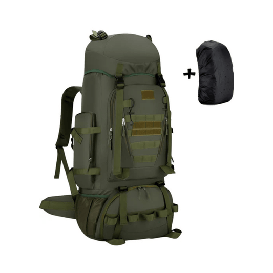 CarryQuest® - Waterdichte - Wandelen - Camping - Rugzak - Heren - 90 Liter - Groen