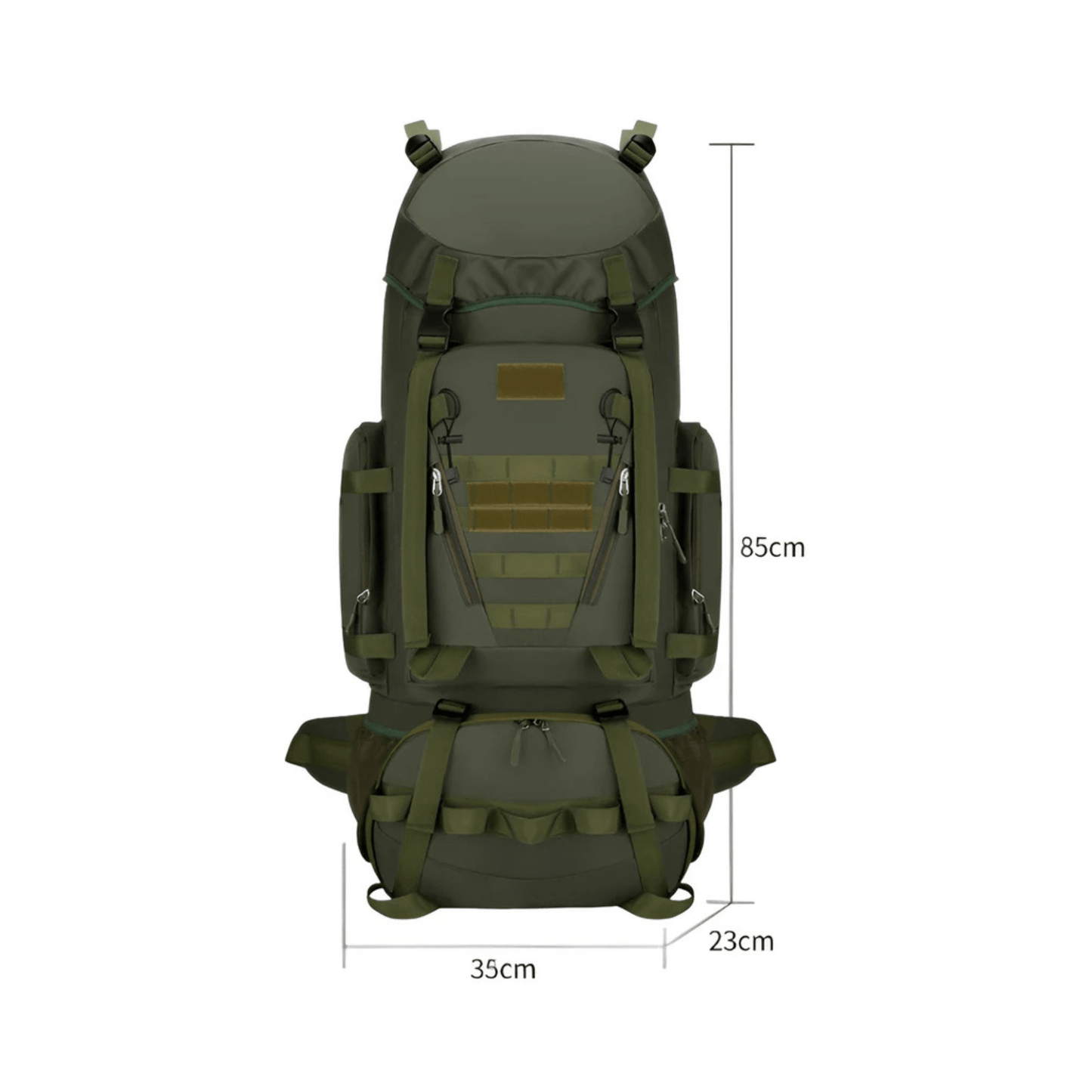 CarryQuest® - Waterdichte - Wandelen - Camping - Rugzak - Heren - 90 Liter - GroenCarryQuestsimple