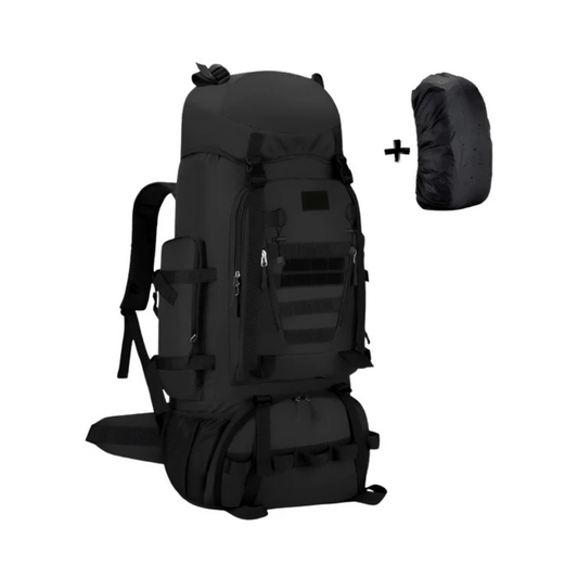 CarryQuest® - Waterdichte - Wandelen - Camping - Rugzak - Heren - 90 Liter - Zwart