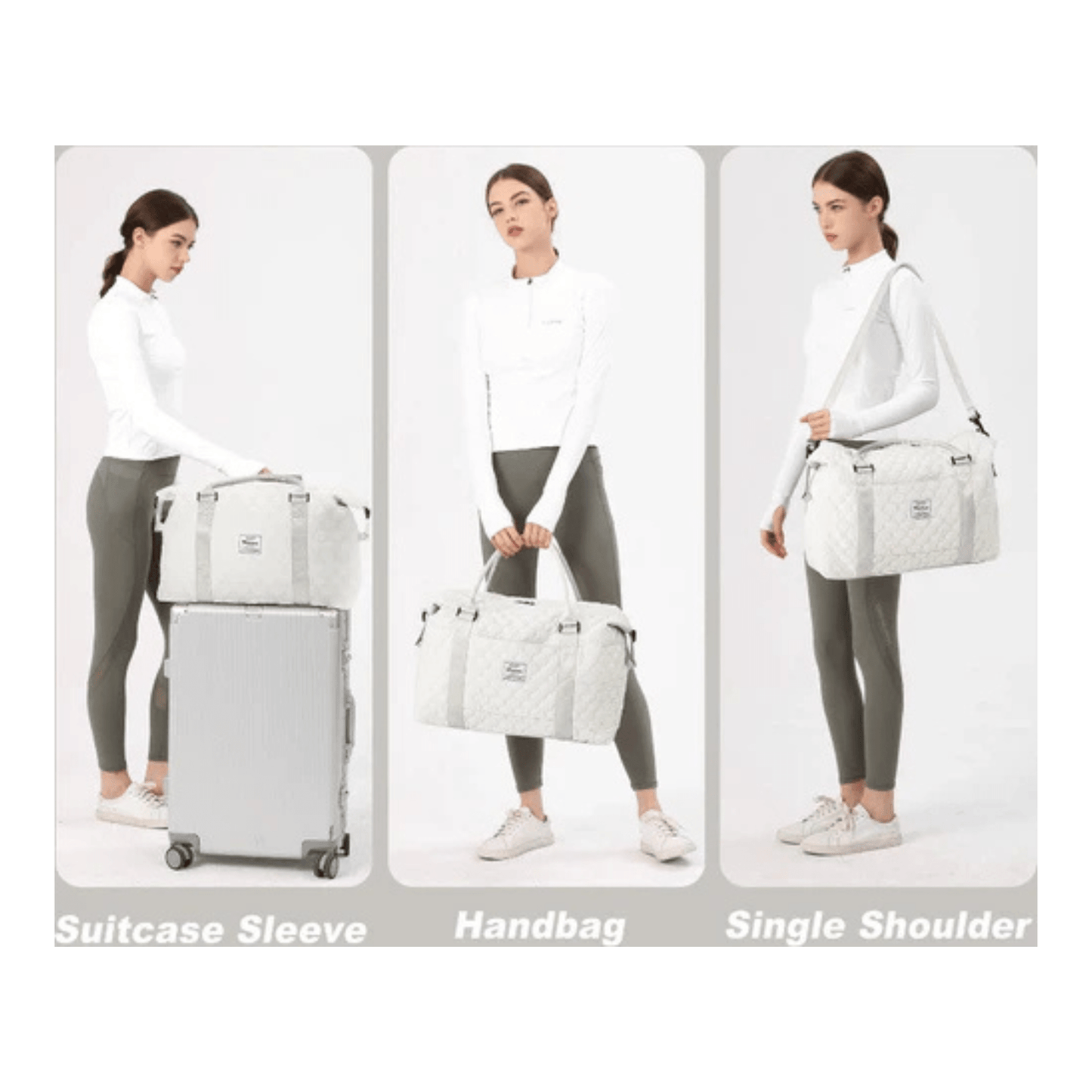 CarryQuest® - Weekender Handbagage - Natte tas - Zacht - Handbagage - WitCarryQuestsimple