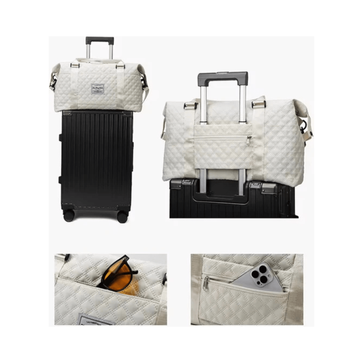 CarryQuest® - Weekender Handbagage - Natte tas - Zacht - Handbagage - WitCarryQuestsimple
