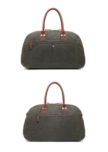 CarryQuest® Weekendtas Canvas - 50x29x12cm - Khaki - Stijlvol & Ruim - Perfect voor ReizenCarryQuestReis - /Weekendtas03