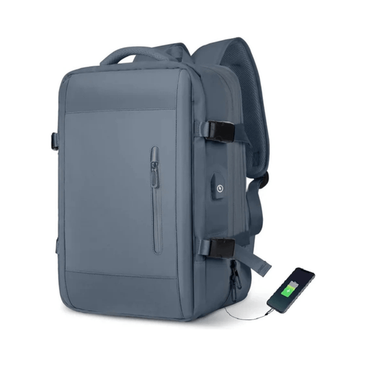 CarryQuest® - Weekendtas - Rugzak - Unisex - 36 - 55 Liter - Nylon - Laptopvak - Reis - Weekend - Blauw