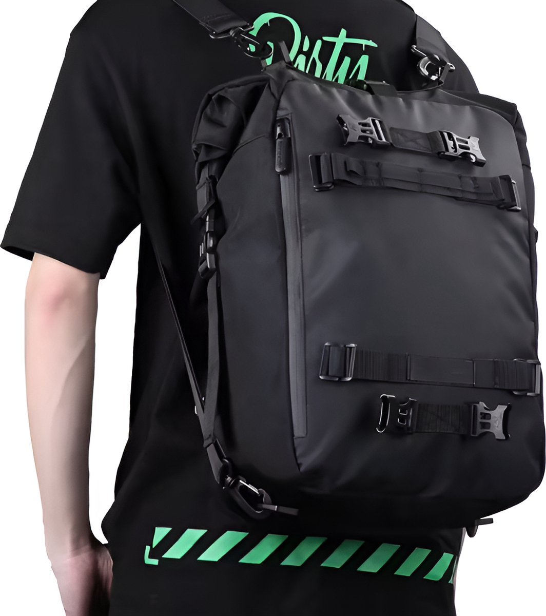 WoYoW® - Motorfiets Achter Tas 20L Waterdicht Multifunctioneel Zadel Zijbagage Tas Fietsrugzak Universeel - Zwart 20L