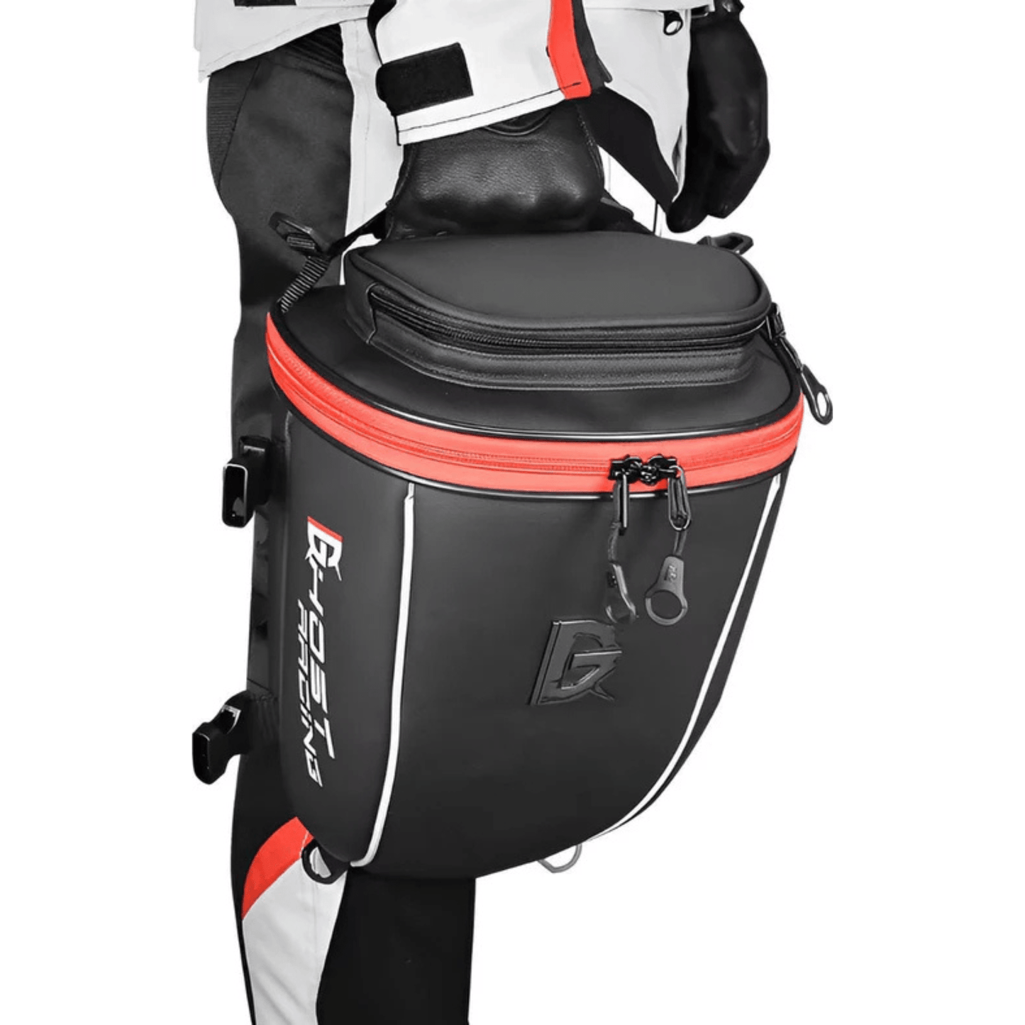 WoYoW® - Motorfiets Staart Tanktas - 10L Capaciteit - 1KG - Gelaagd + Koffer - Zwart