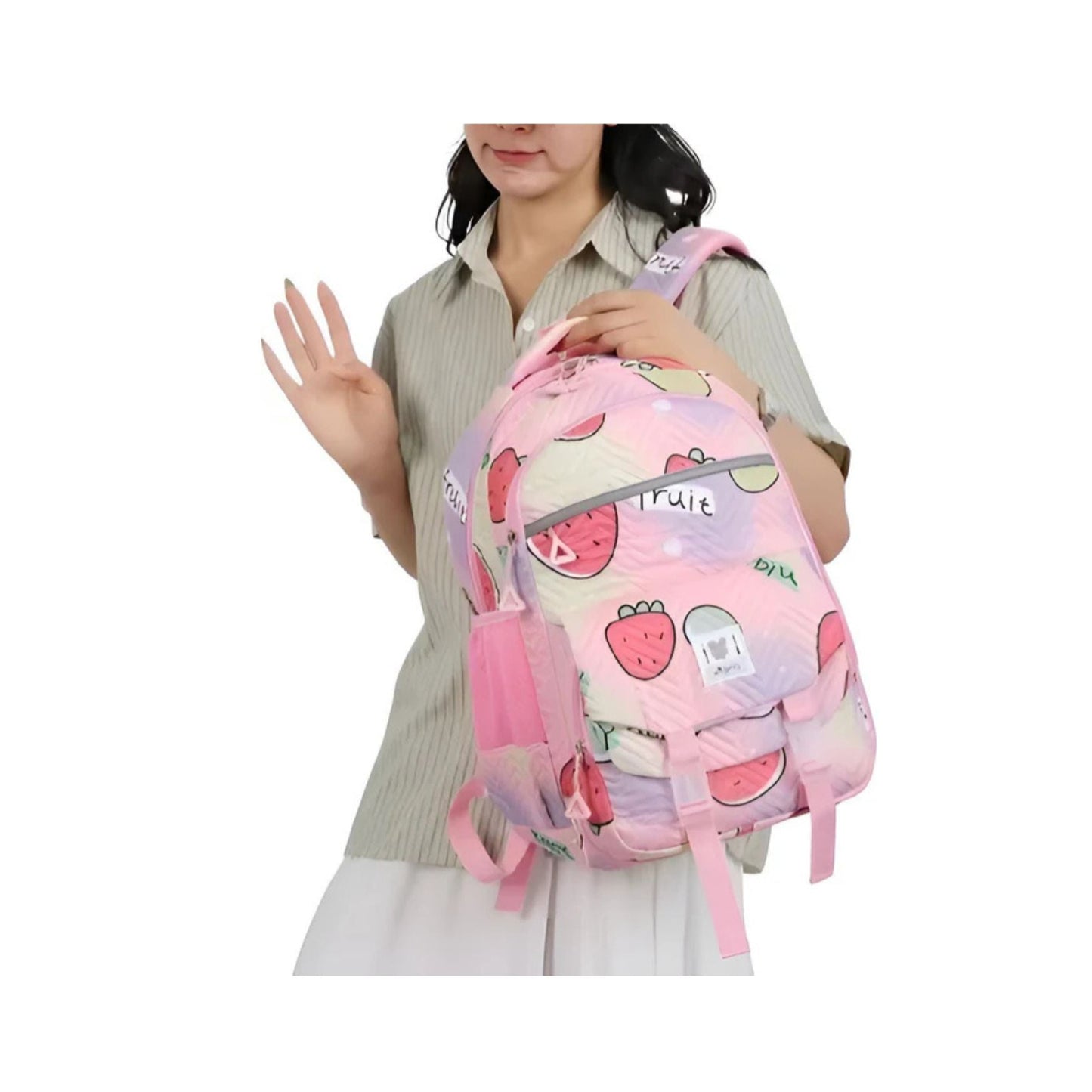 WoYoW® - Nieuwe Schattige Aardbei Rugzak - 16 inch en Waterafstotend - LichtblauwCarryQuestsimple