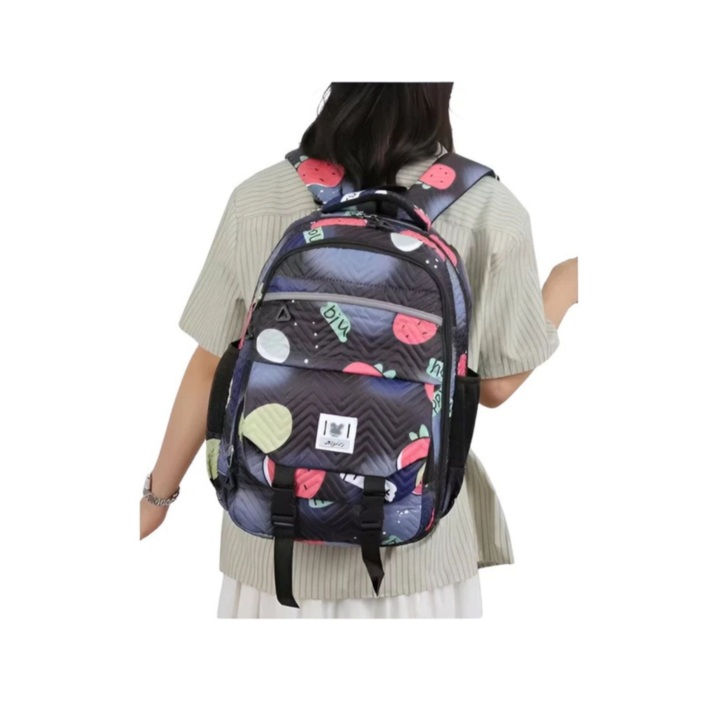 WoYoW® - Nieuwe Schattige Aardbei Rugzak - 16 inch en Waterafstotend - ZwartCarryQuestsimple