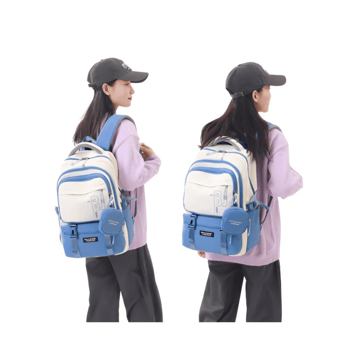 WoYoW® - Schooltas Meisjes - Waterdicht - Schooltassen - Licht BlauwCarryQuestsimple
