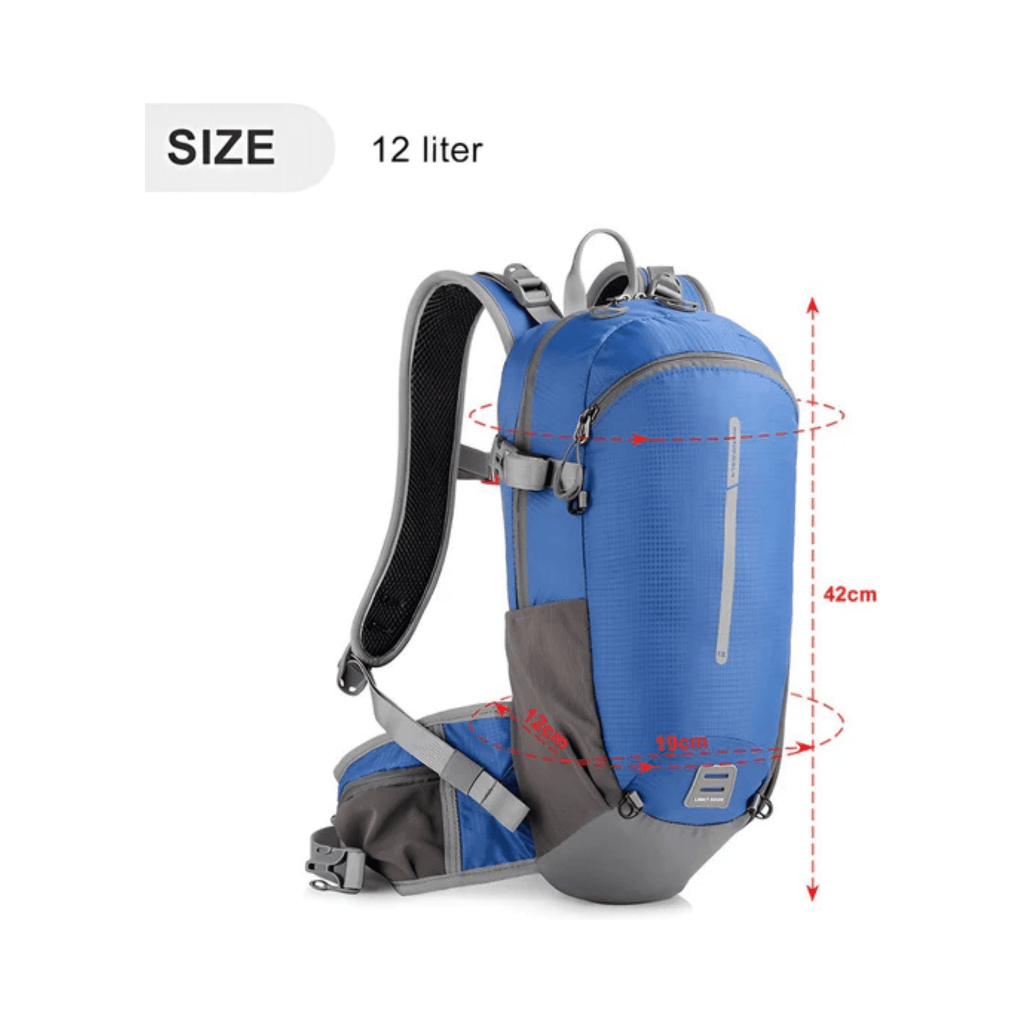 WoYoW® - Wandel Rugzak 12L - Waterdicht - Backpack Fietsen - Waterzak - BlauwCarryQuestsimple