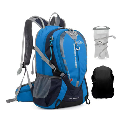 CarryQuest® - Bergbeklimmen Hydratatie Rugzak 25L + 2L Waterzak En Regenhoes - Ergonomisch & Duurzaam  - Wandel Rugzak - Blauw