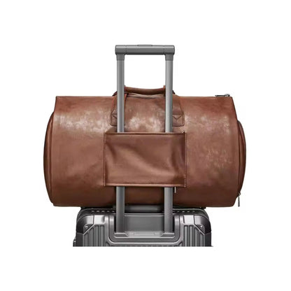 CarryQuest® - Multifunctionele Reis-/Handtas - Dames en Heren - PU-leer - Bruin