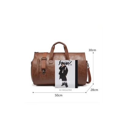 CarryQuest® - Multifunctionele Reis-/Handtas - Dames en Heren - PU-leer - Bruin