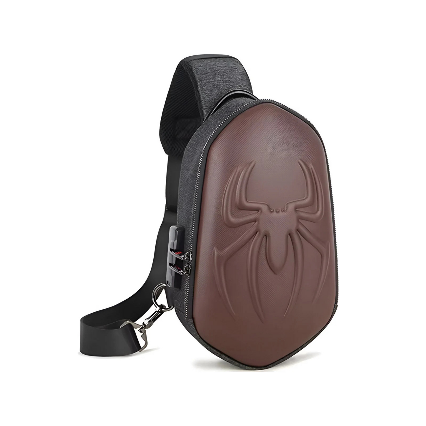 CarryQuest® - Sling Pack Crossbody Rugzak - + USB Oplaadoptie - Bruin