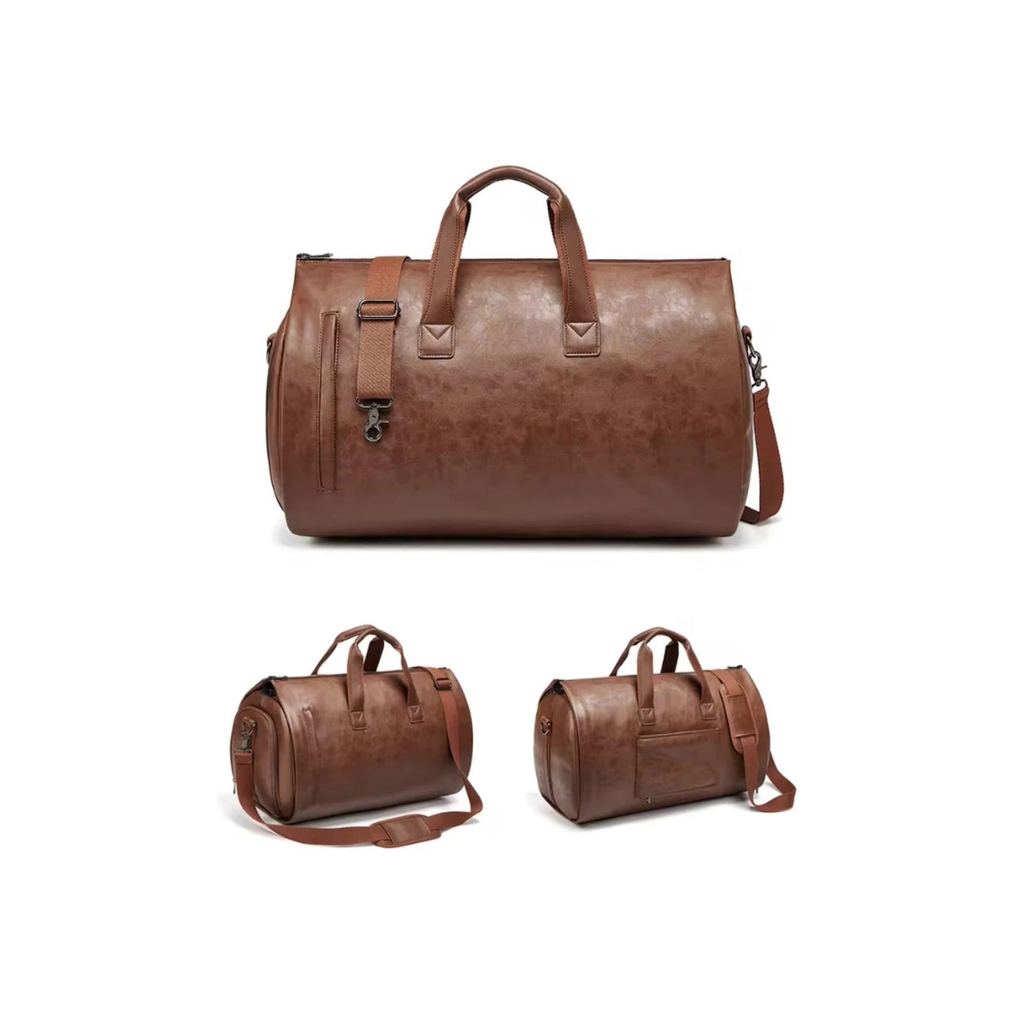 CarryQuest® - Multifunctionele Reis-/Handtas - Dames en Heren - PU-leer - Bruin