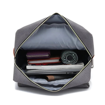 CarryQuest® - 16 Inch Laptop Rugzak - Schooltassen - 20 - 35 Liter - Unisex - Zwart/BruinCarryQuestsimple